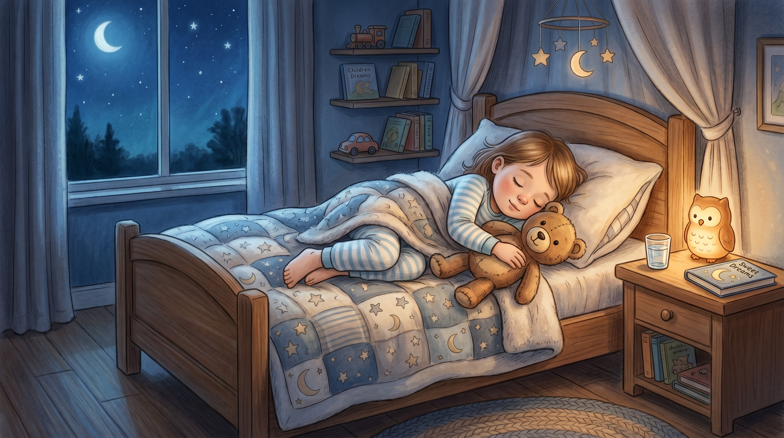 Ilustración: Sueño en niños: cuántas horas necesitan por edad y consejos para dormir bien